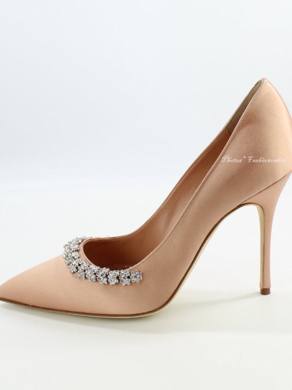 NEW MANOLO BLAHNIK Olarana 105 Crystal Embellished Satin Pumps, EU 40 - Picture 3 of 13